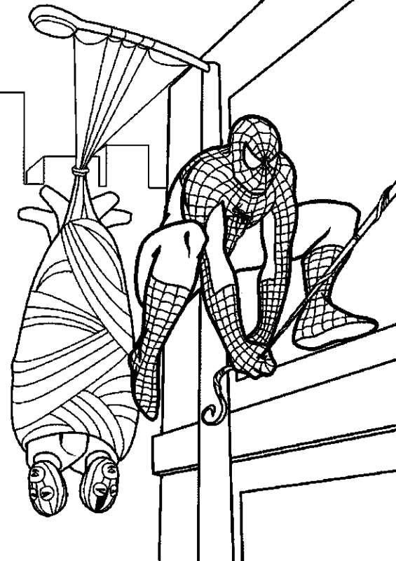 33 Christmas Spiderman Coloring Pages Printable 5