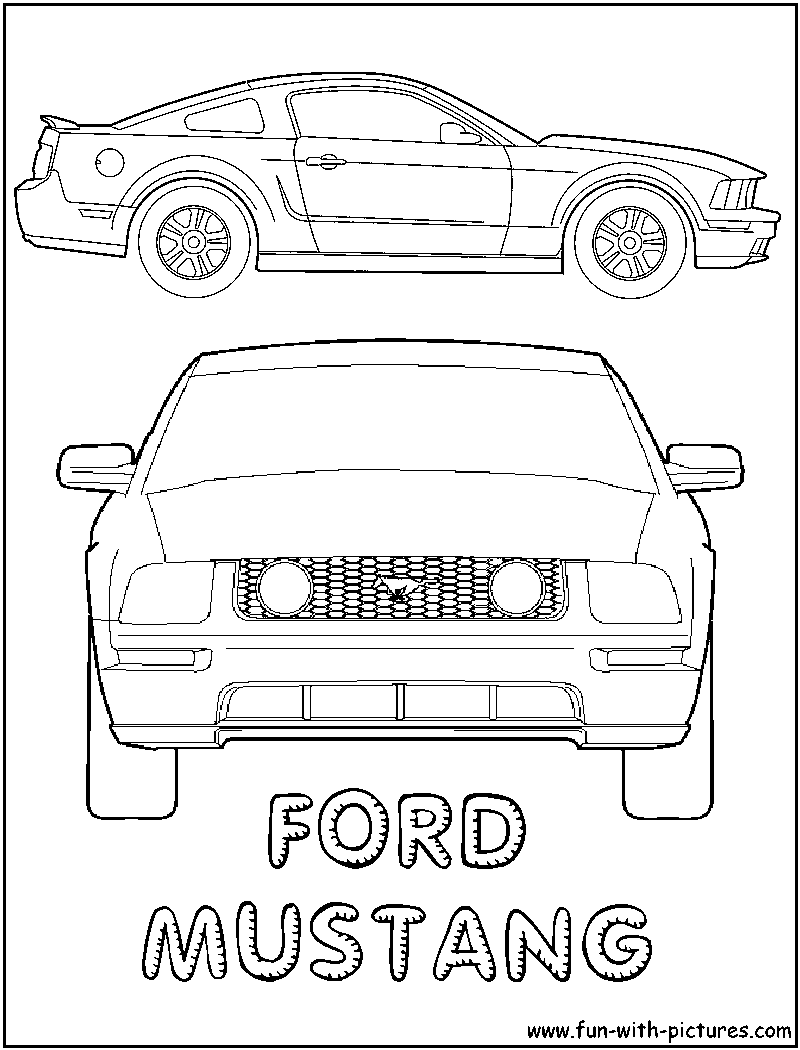 33 Classic Mustang Coloring Pages Printable 1