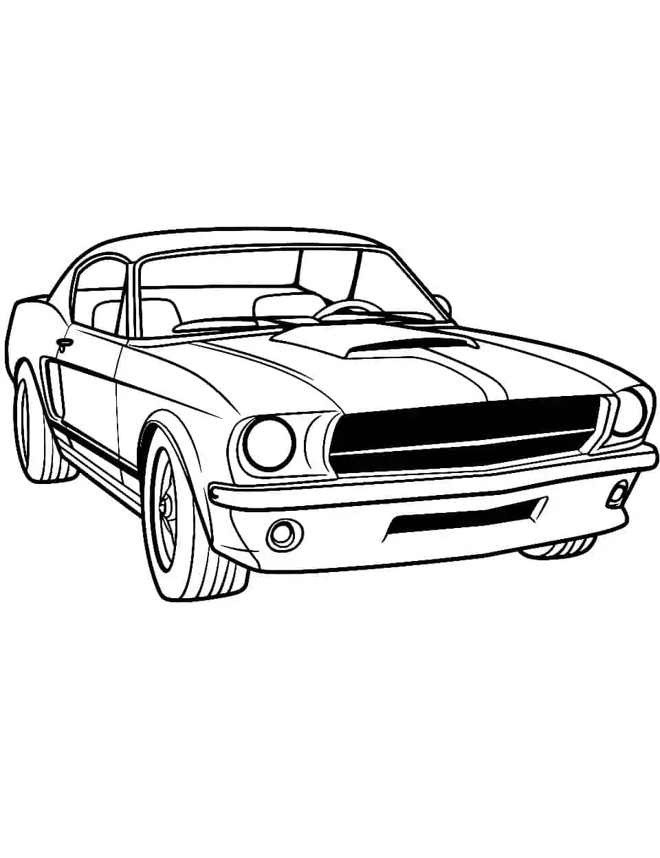 33 Classic Mustang Coloring Pages Printable 3