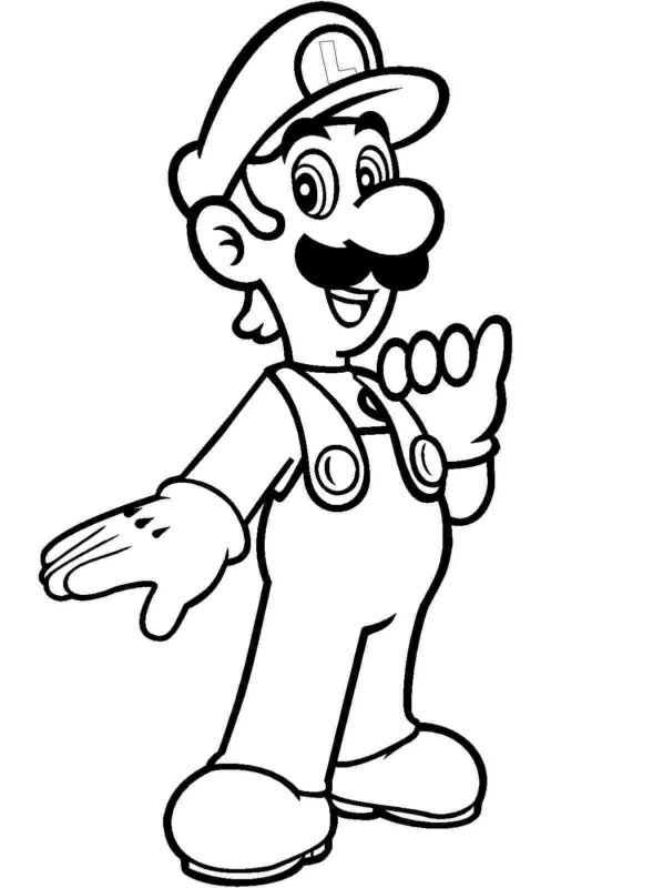 33 Cute Luigi Coloring Pages Printable 10