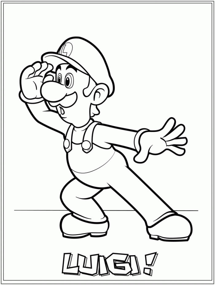 33 Cute Luigi Coloring Pages Printable 12