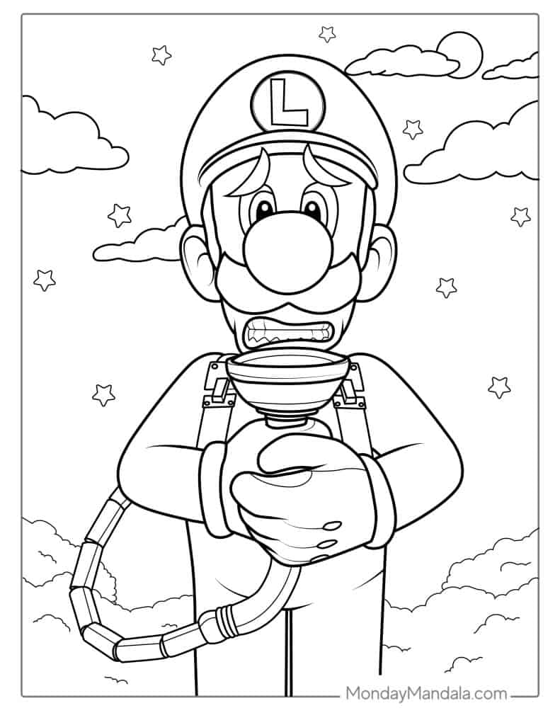 33 Cute Luigi Coloring Pages Printable 24