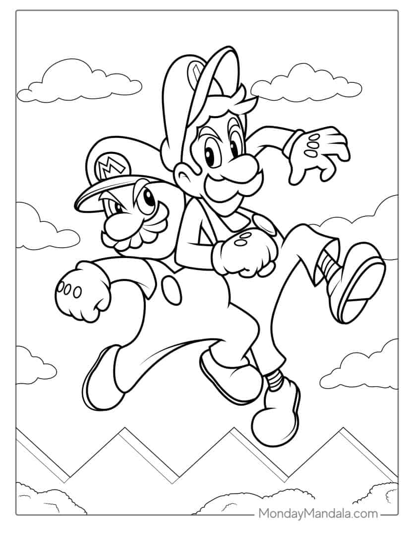 33 Cute Luigi Coloring Pages Printable 33