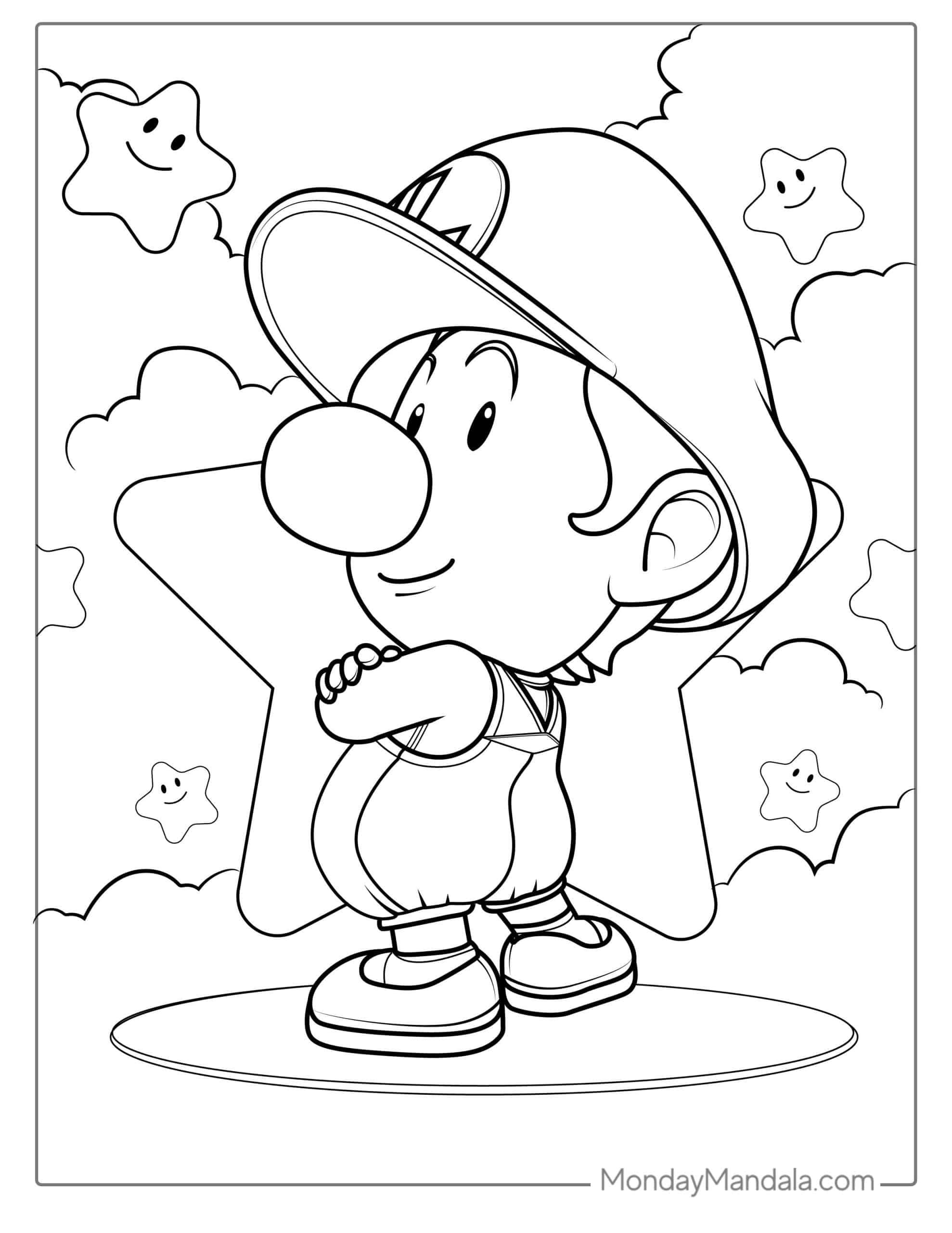 33 Cute Luigi Coloring Pages Printable 34