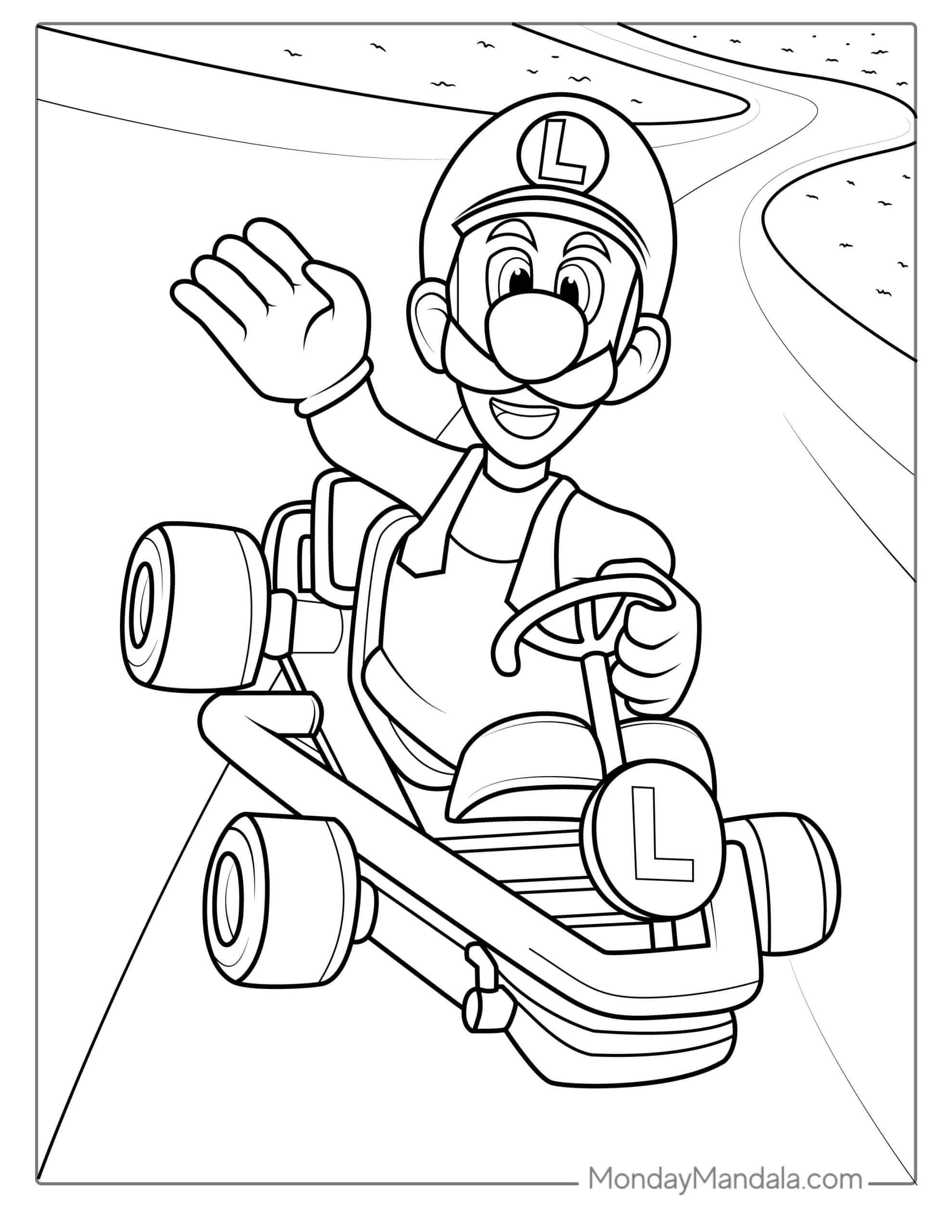 33 Cute Luigi Coloring Pages Printable 35