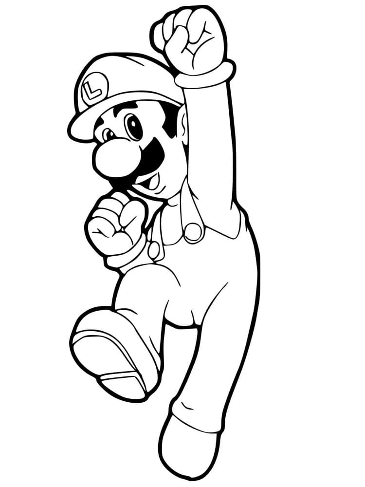 33 Cute Luigi Coloring Pages Printable 4