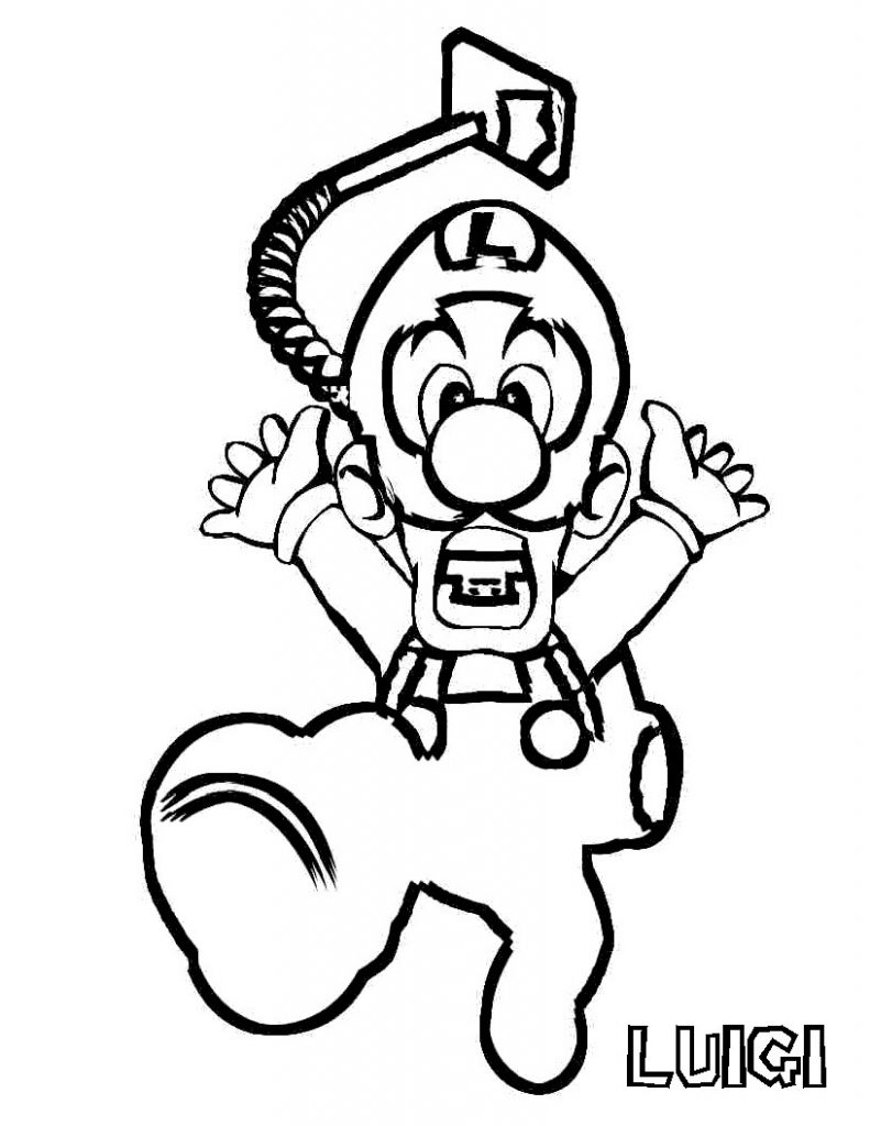 33 Cute Luigi Coloring Pages Printable 7