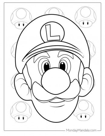 33 Cute Luigi Coloring Pages Printable 9