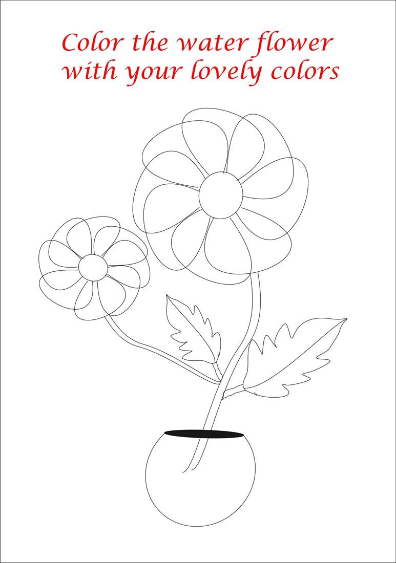 33 Flower Coloring Pages for Kids Printable 13