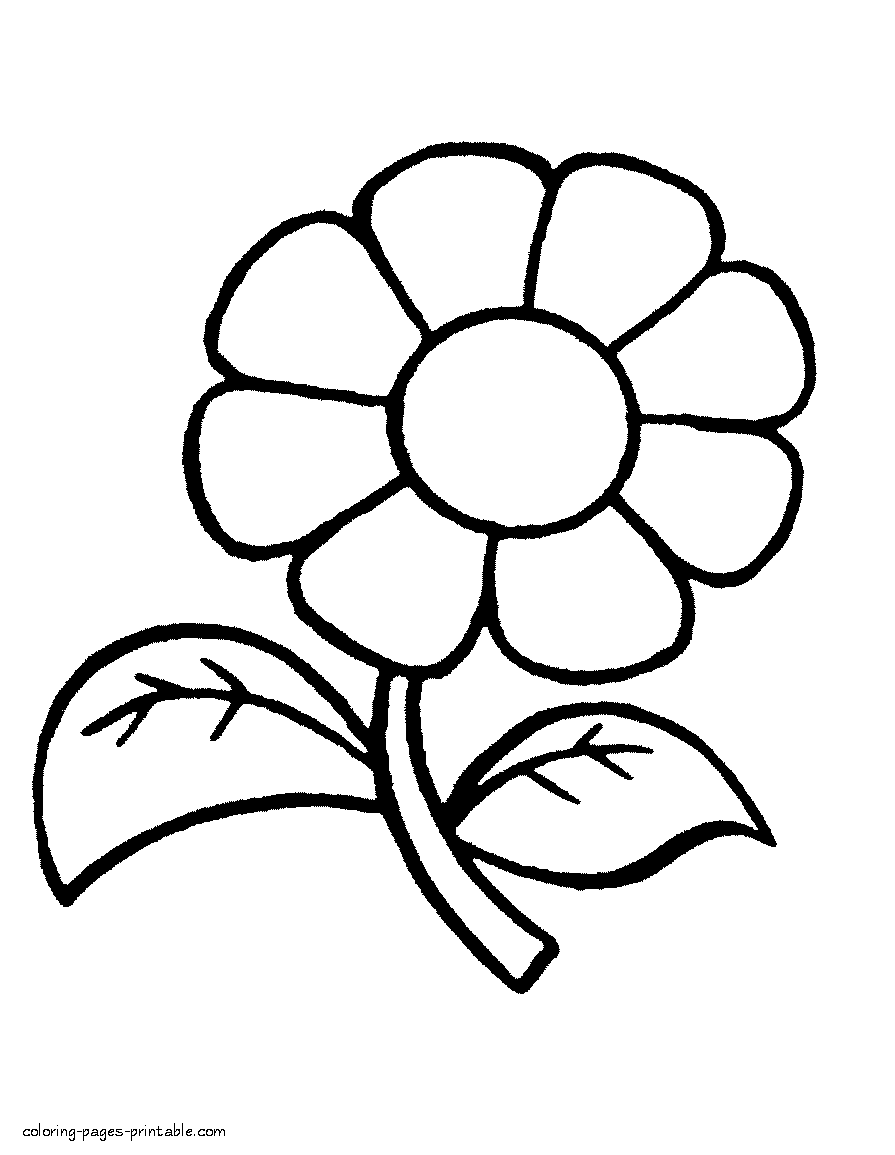 33 Flower Coloring Pages for Kids Printable 15