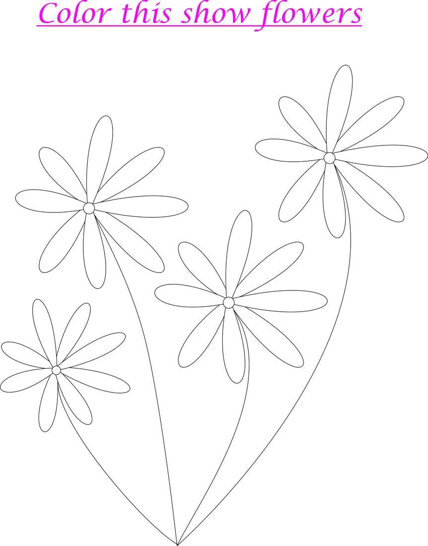 33 Flower Coloring Pages for Kids Printable 16