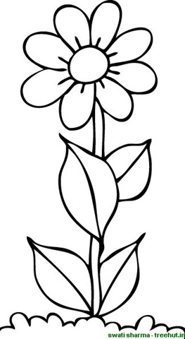 33 Flower Coloring Pages for Kids Printable 22