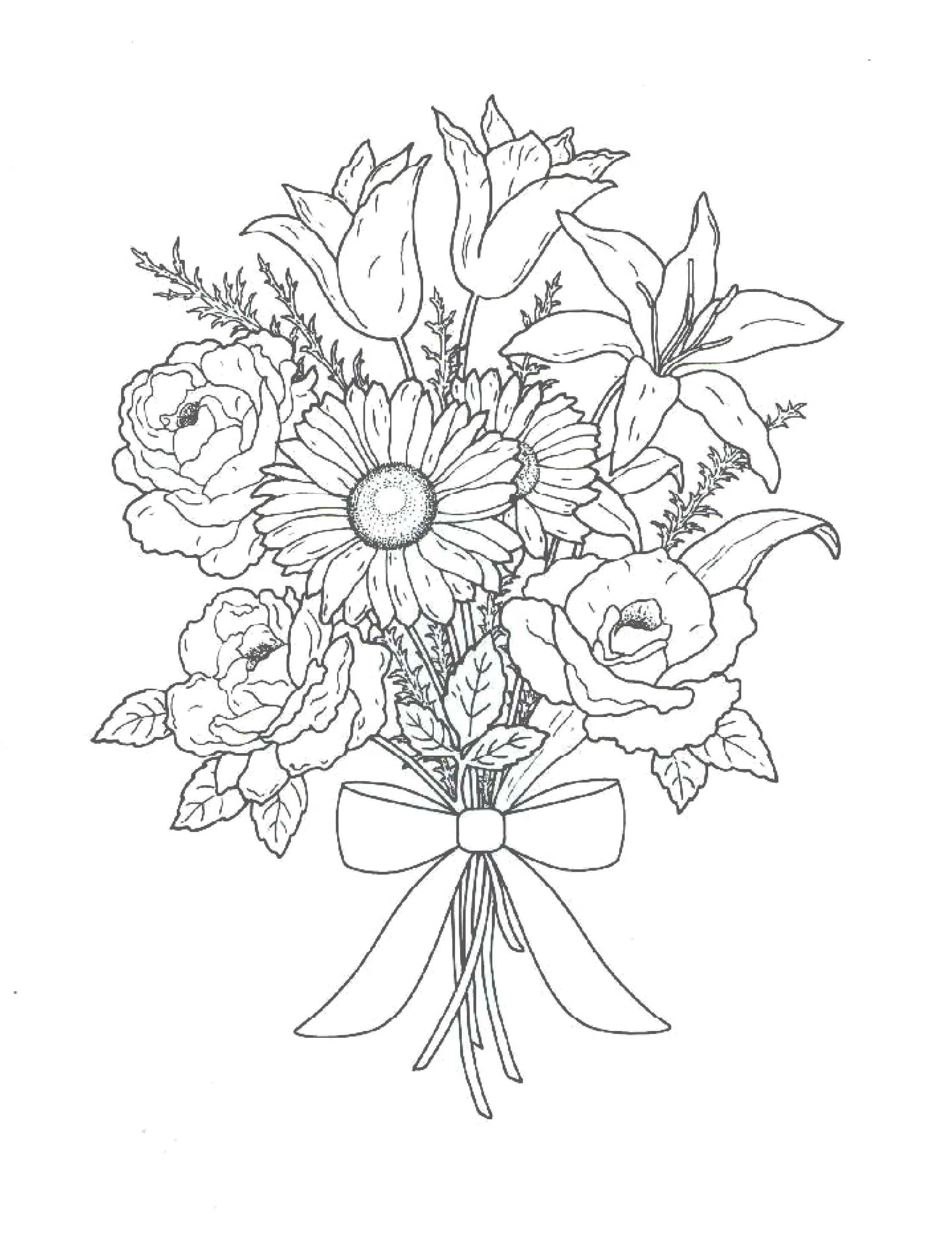 33 Flower Coloring Pages for Kids Printable 26