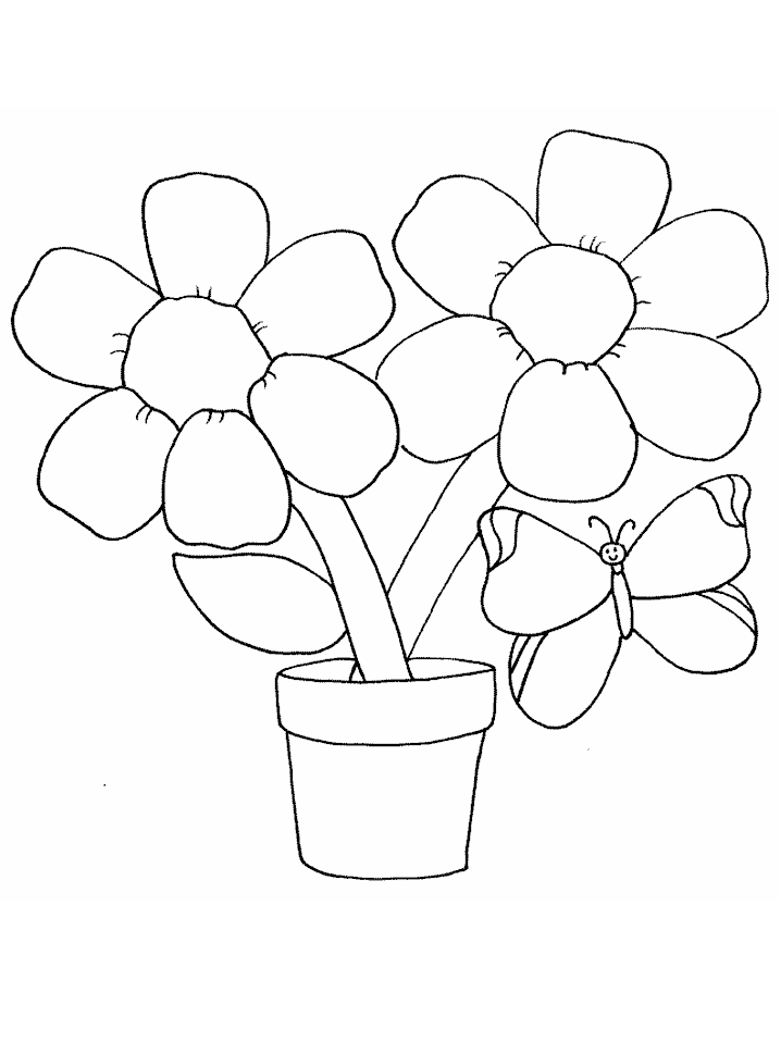 33 Flower Coloring Pages for Kids Printable 33