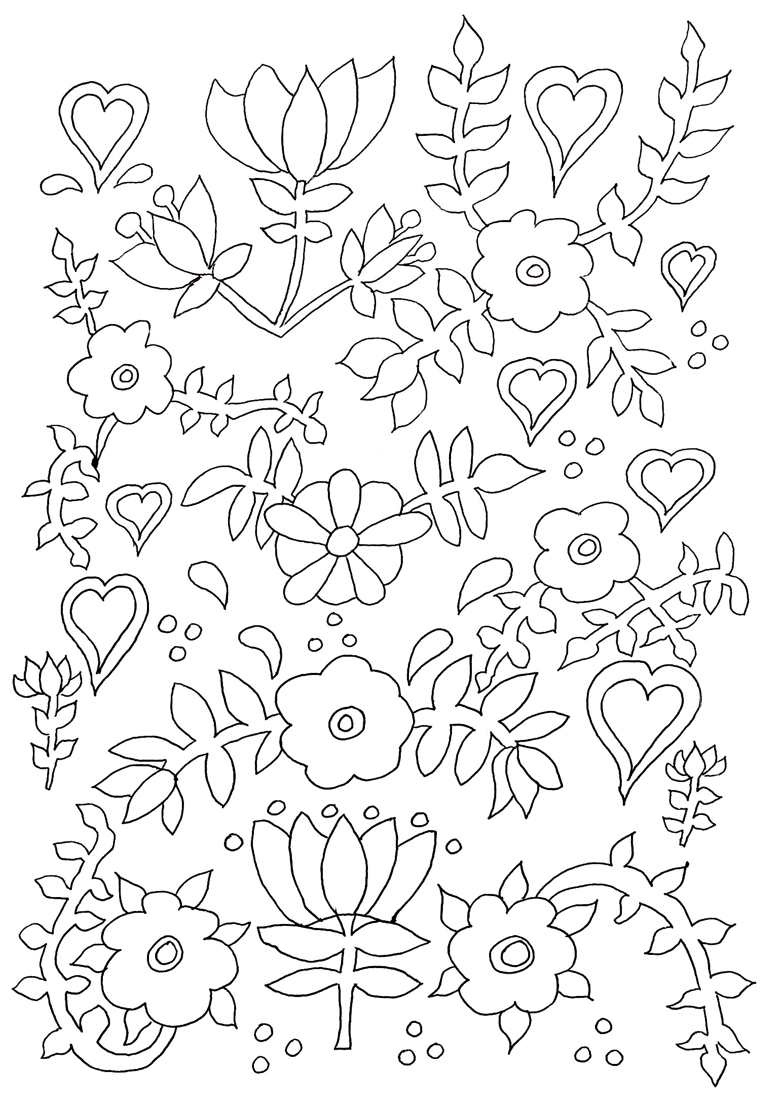 33 Flower Coloring Pages for Kids Printable 34