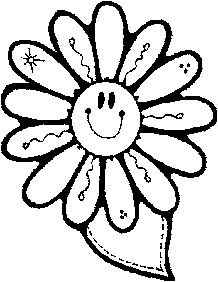 33 Flower Coloring Pages for Kids Printable 5