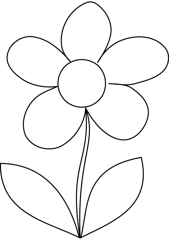 33 Flower Coloring Pages for Kids Printable 6