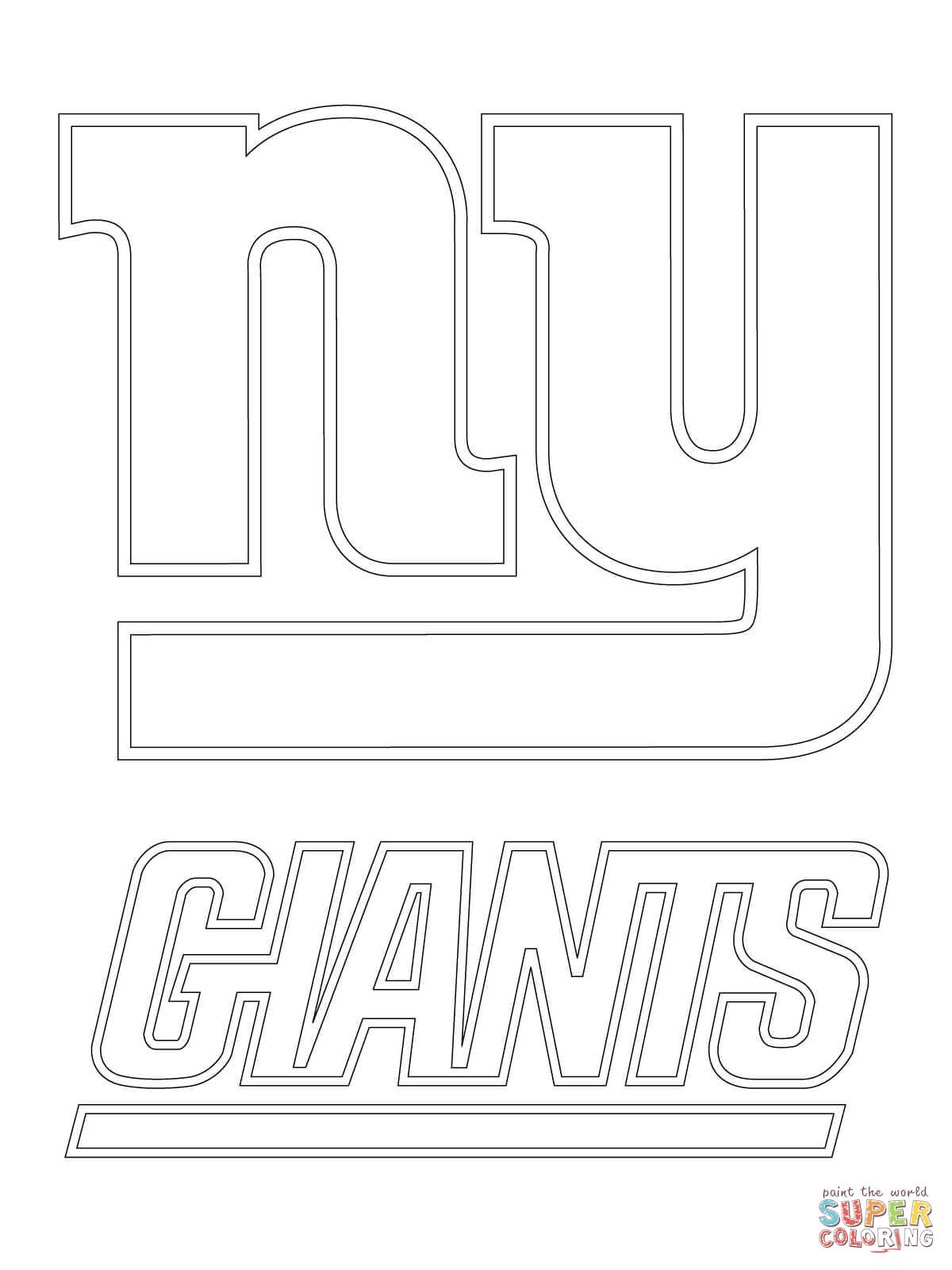 33 Iconic Giants Logo Coloring Page Printable 1