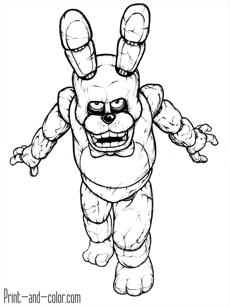 33 Phantom Foxy Coloring Pages Printable 14