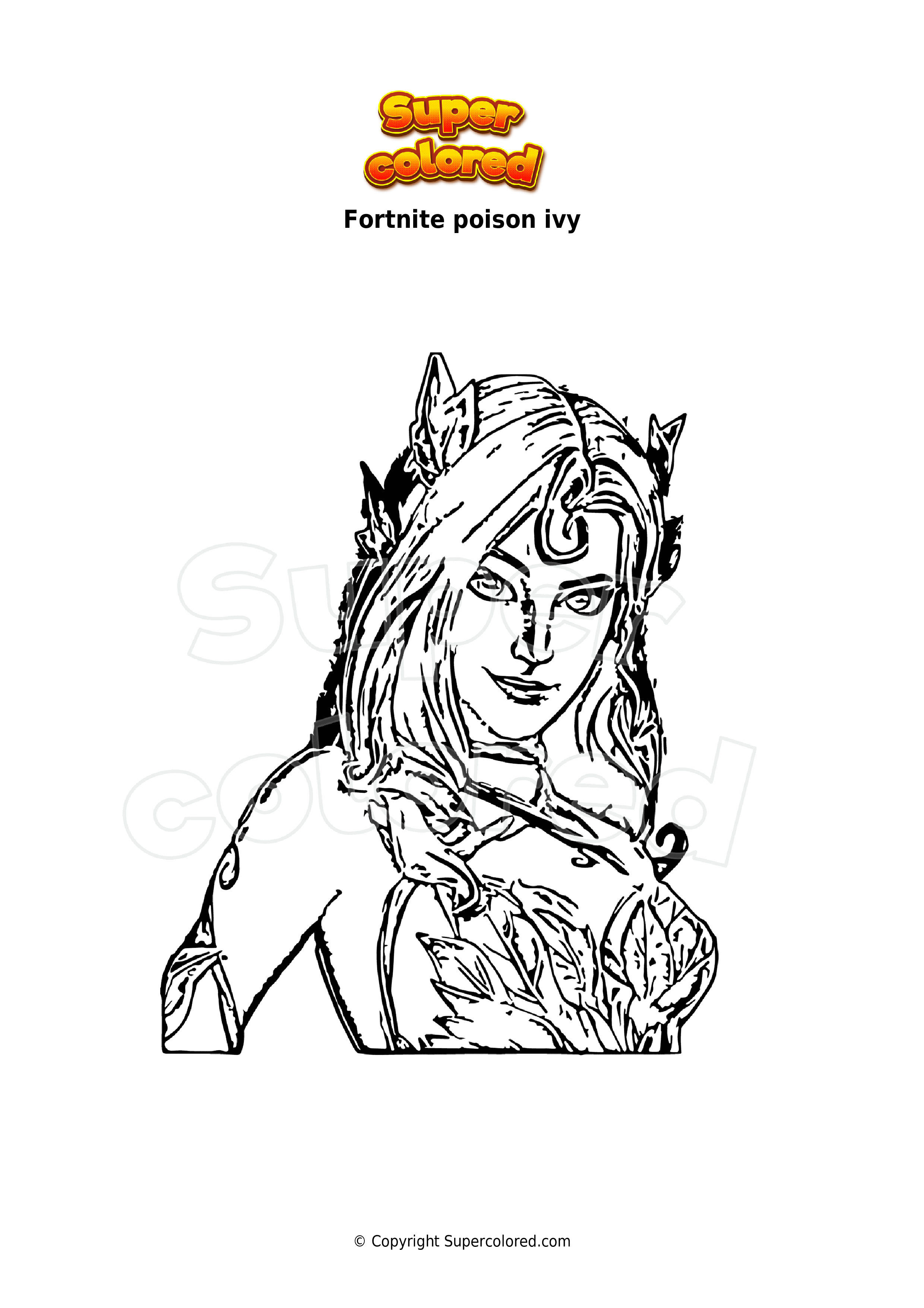 33 Poison Ivy from Batman Coloring Pages Printable 20