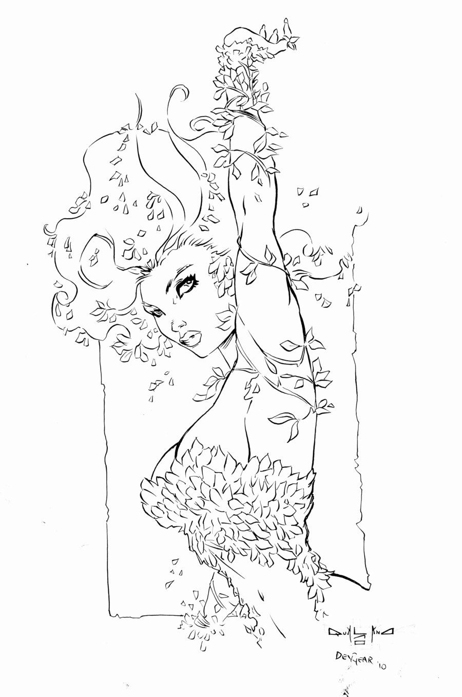 33 Poison Ivy from Batman Coloring Pages Printable 32