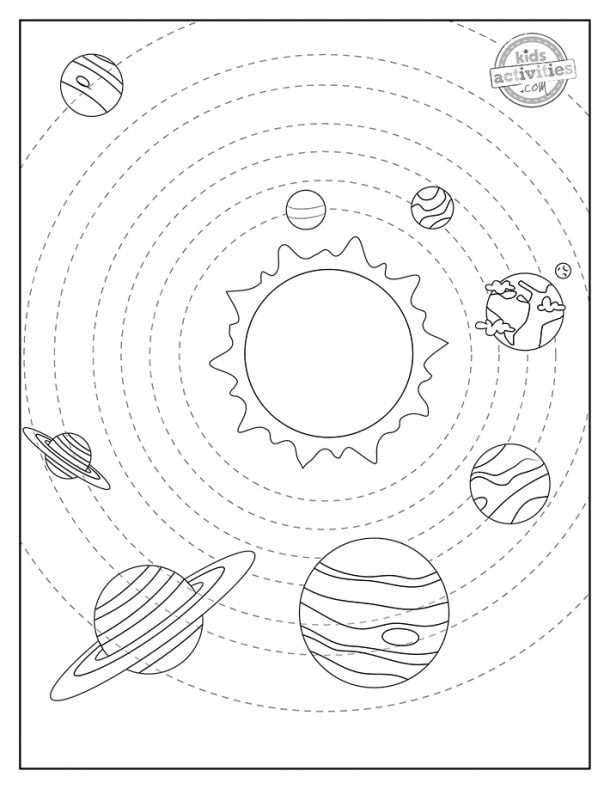 33 Solar System Planet: Mercury Coloring Page Printable 11