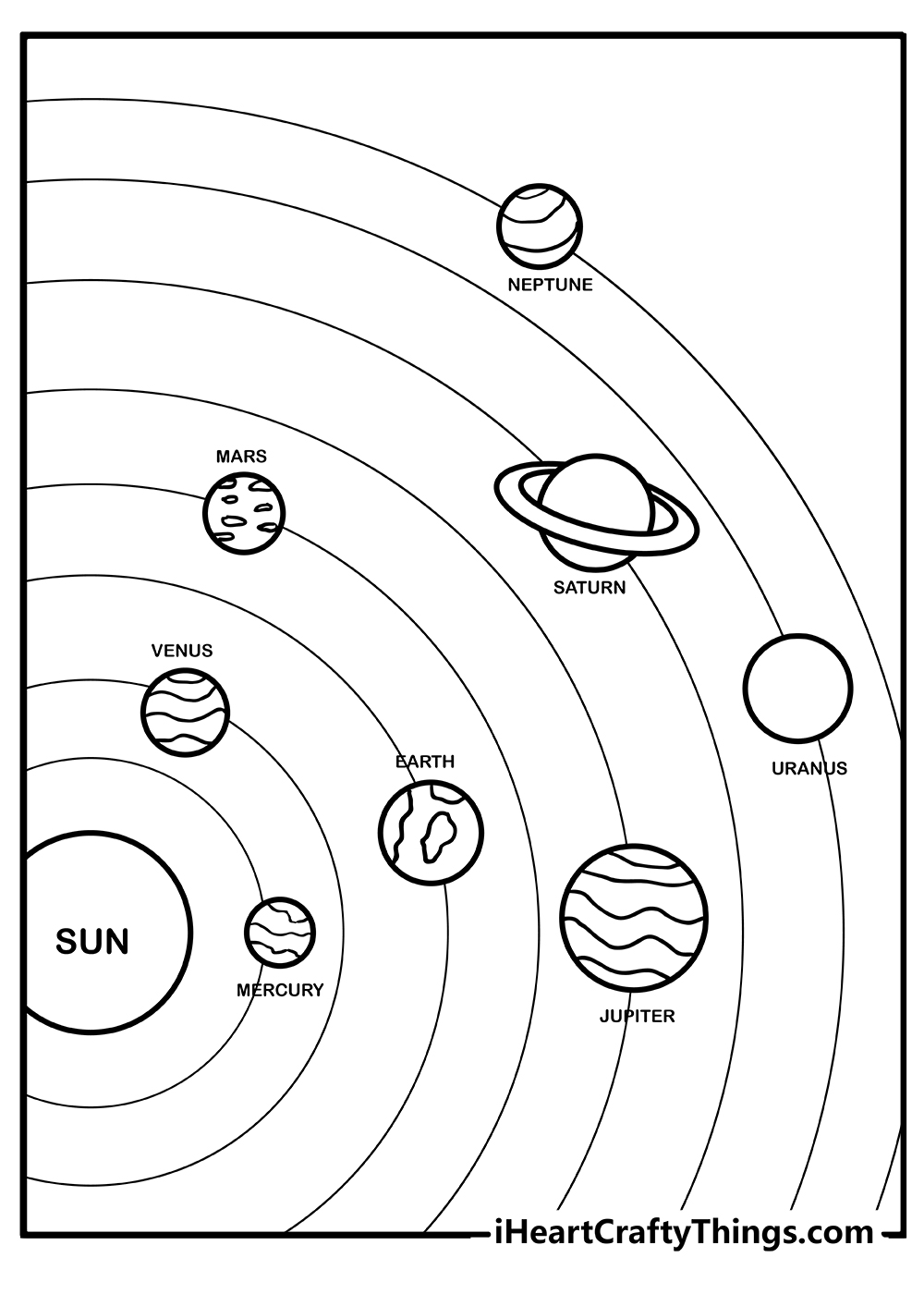 33 Solar System Planet: Mercury Coloring Page Printable 17