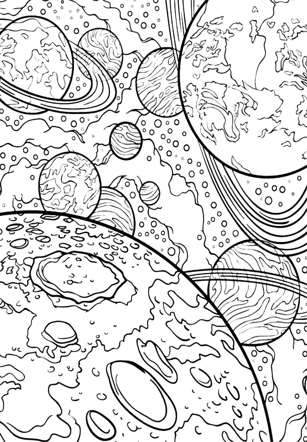 33 Solar System Planet: Mercury Coloring Page Printable 21