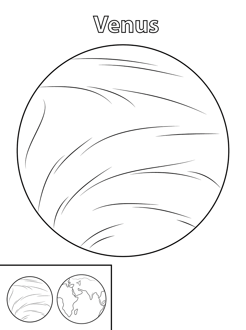 33 Solar System Planet: Mercury Coloring Page Printable 23