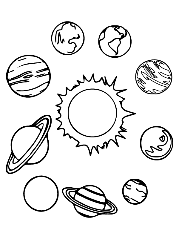 33 Solar System Planet: Mercury Coloring Page Printable 28