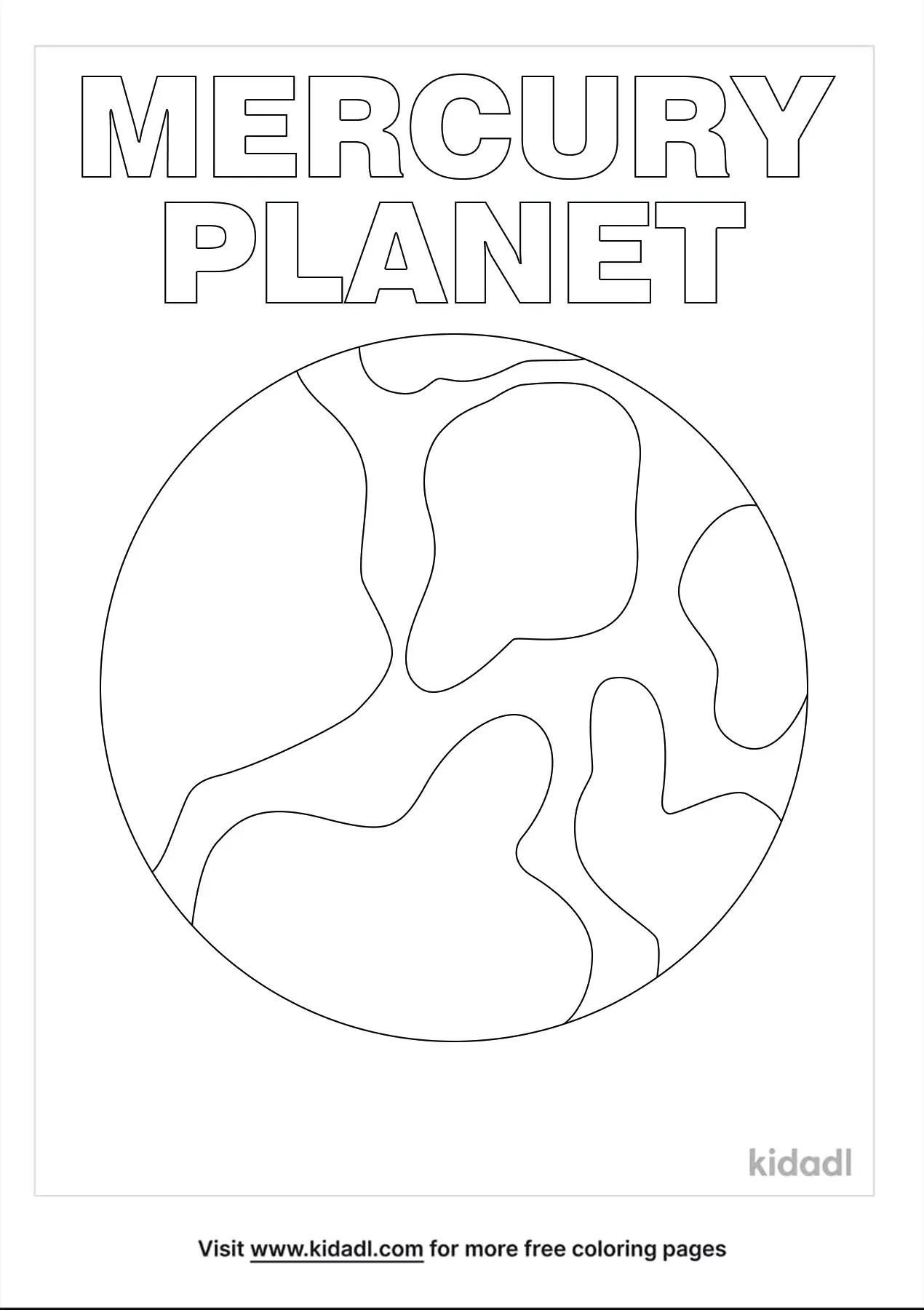 33 Solar System Planet: Mercury Coloring Page Printable 30