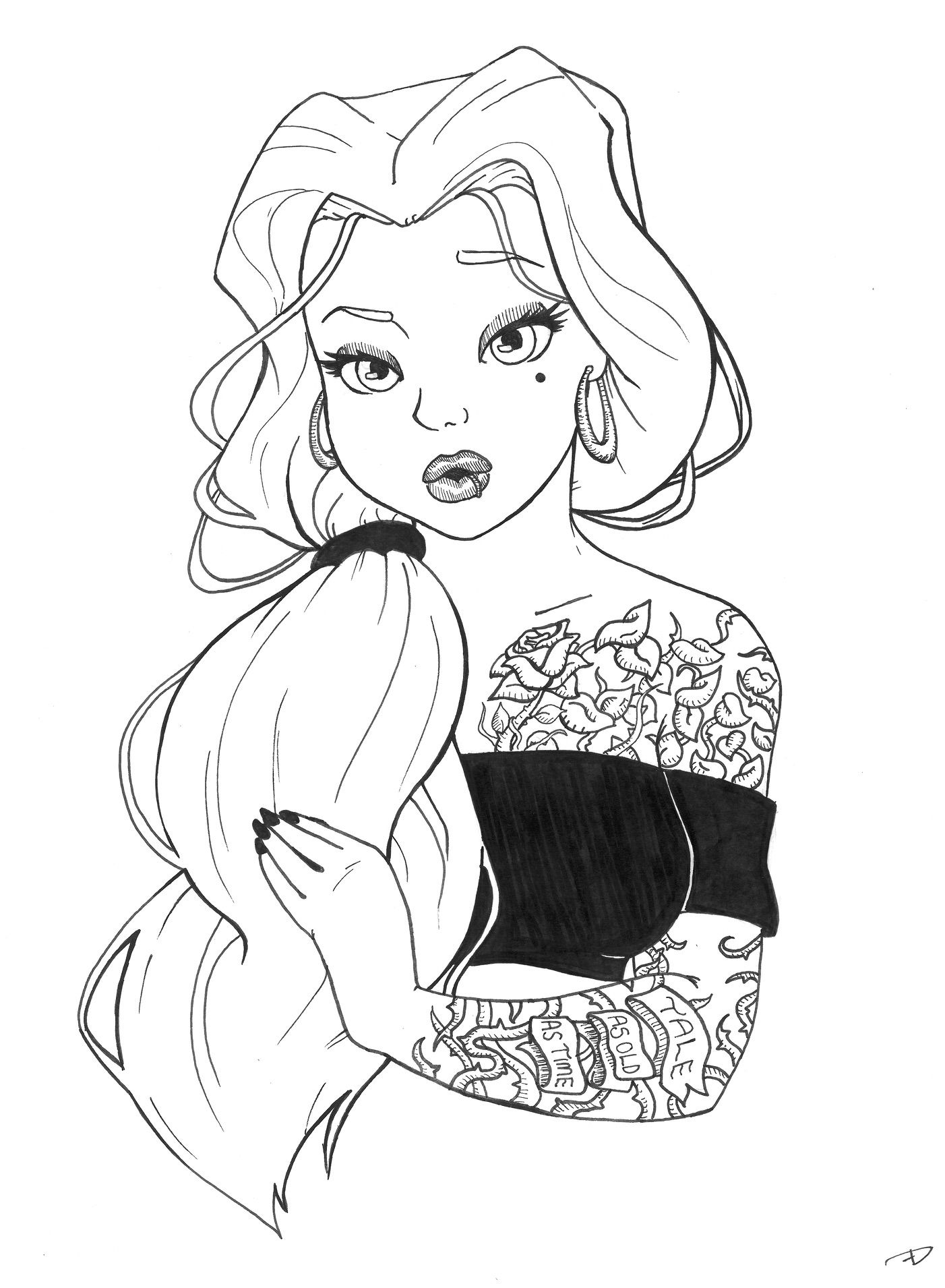 33 Stylish Girl Baddie Coloring Pages Printable 14