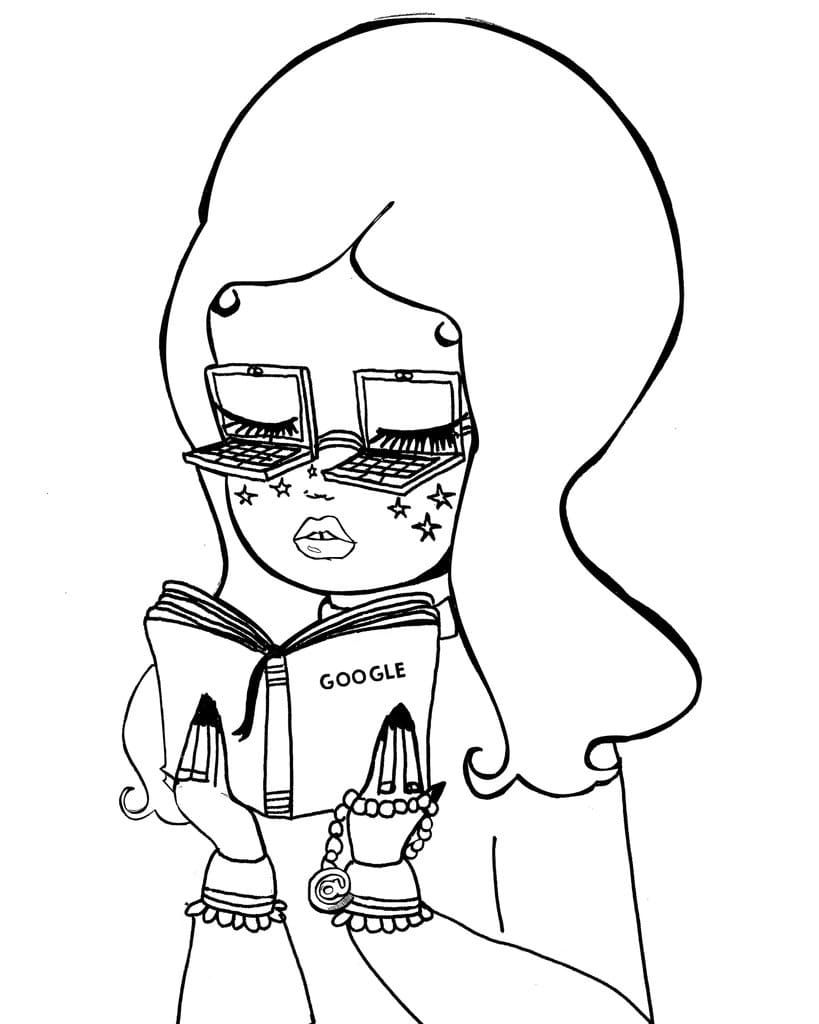 33 Stylish Girl Baddie Coloring Pages Printable 31