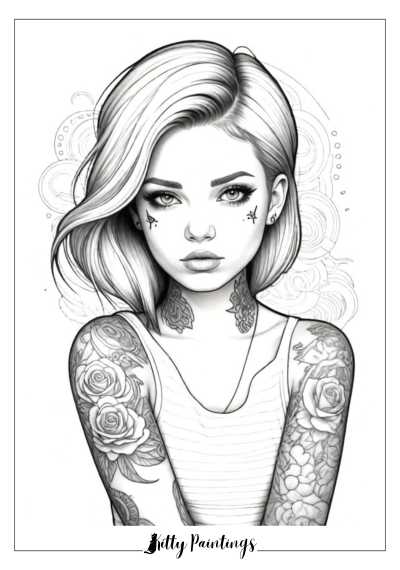 33 Stylish Girl Baddie Coloring Pages Printable 5