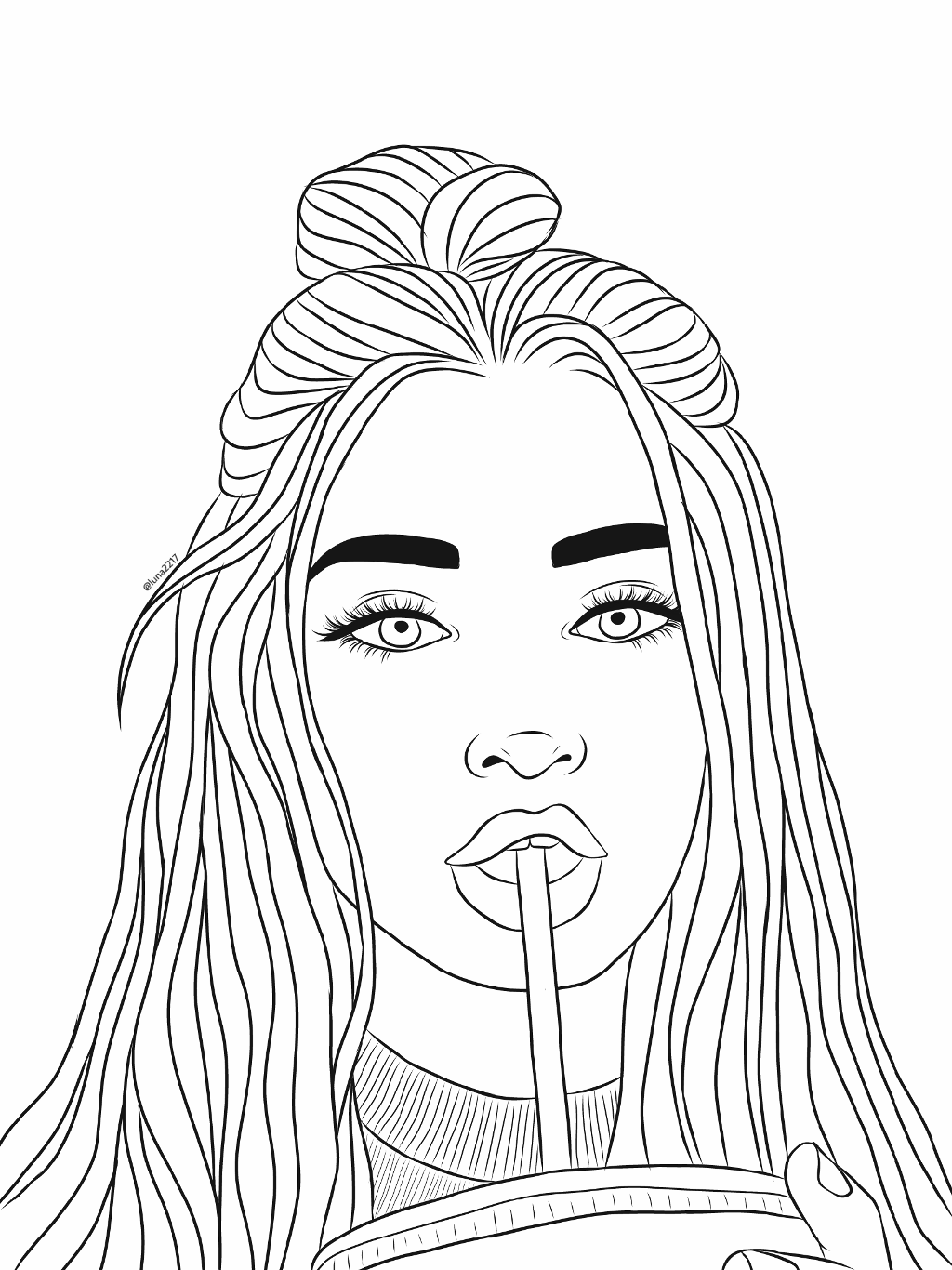 33 Stylish Girl Baddie Coloring Pages Printable 8