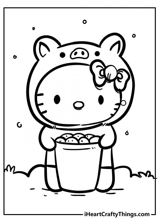 34 Adorable Hello Kitty Baddie Coloring Pages Printable 33