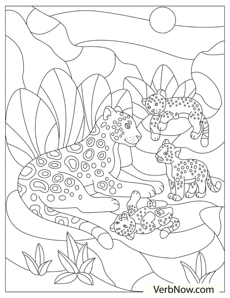 34 Cheetah Coloring Pages Printable 12