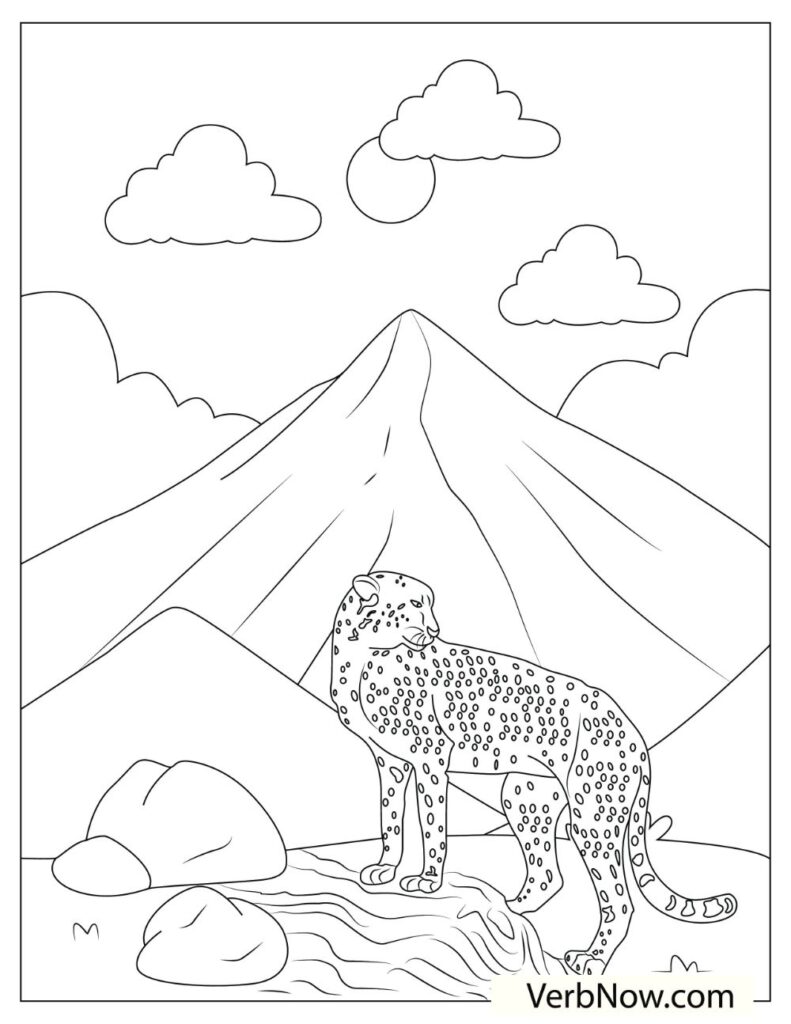 34 Cheetah Coloring Pages Printable 2