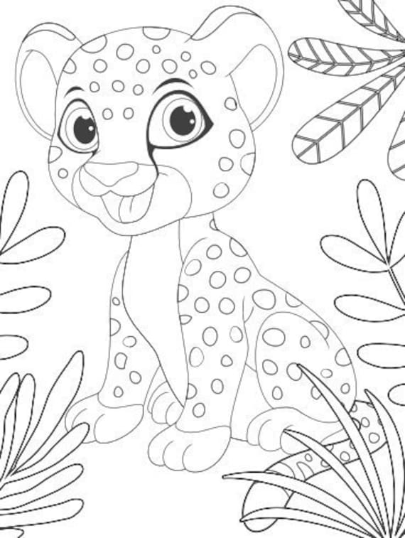 34 Cheetah Coloring Pages Printable 5