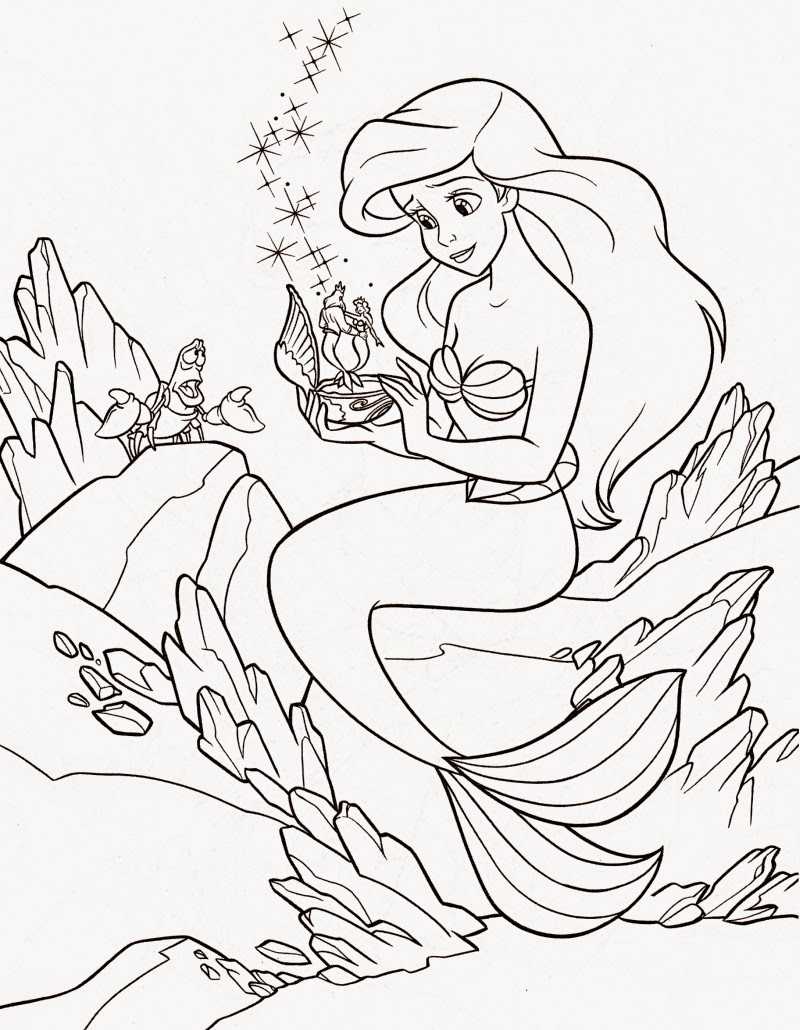 34 Cute Coloring Pages Little Mermaid Printable 2