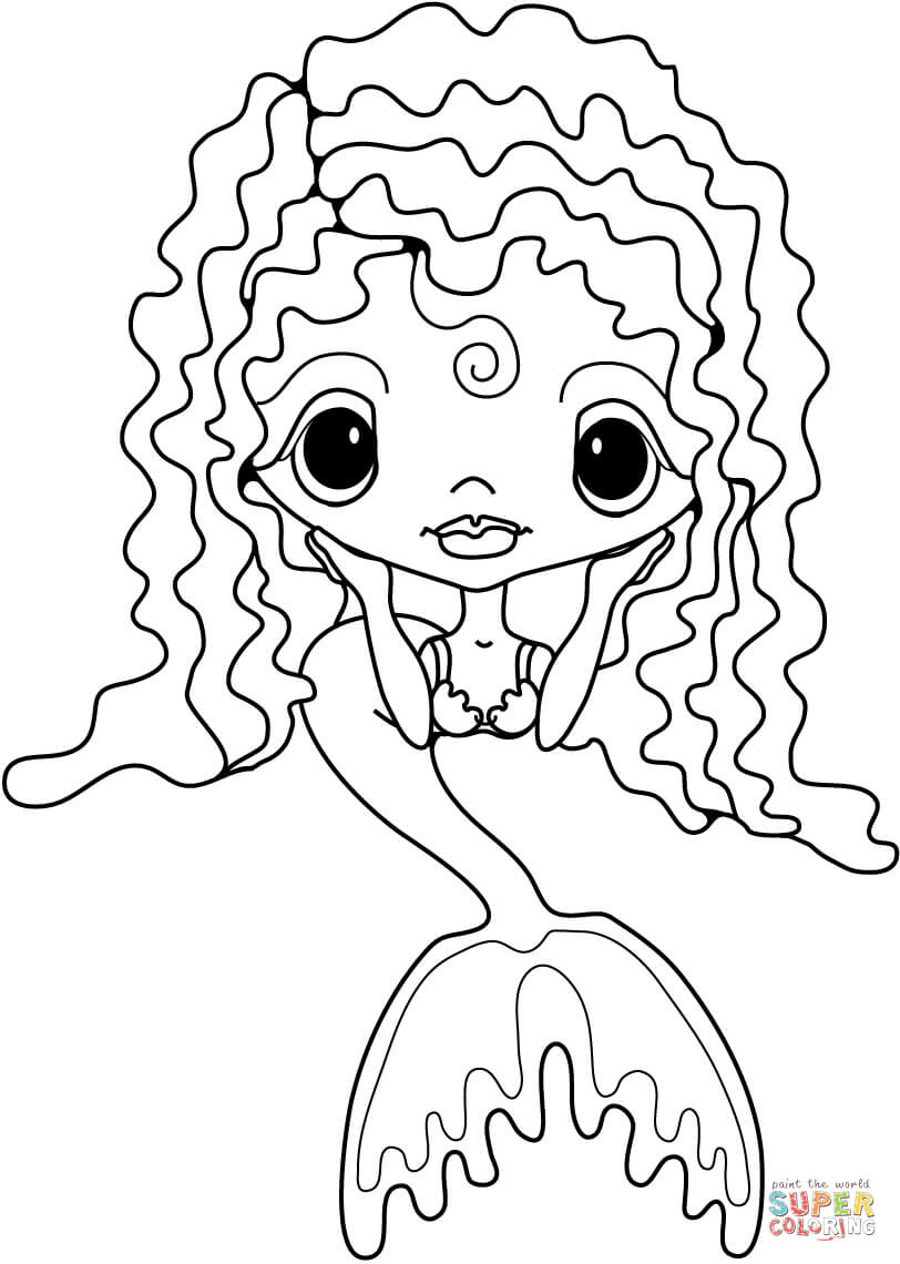 34 Cute Coloring Pages Little Mermaid Printable 22