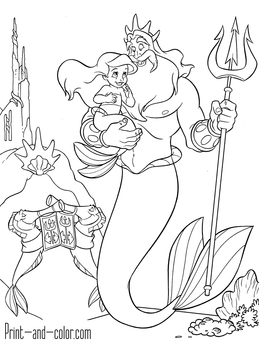 34 Cute Coloring Pages Little Mermaid Printable 26