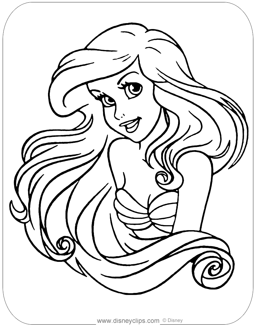 34 Cute Coloring Pages Little Mermaid Printable 27