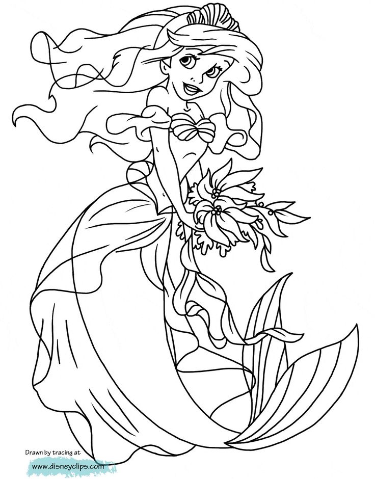 34 Cute Coloring Pages Little Mermaid Printable 28