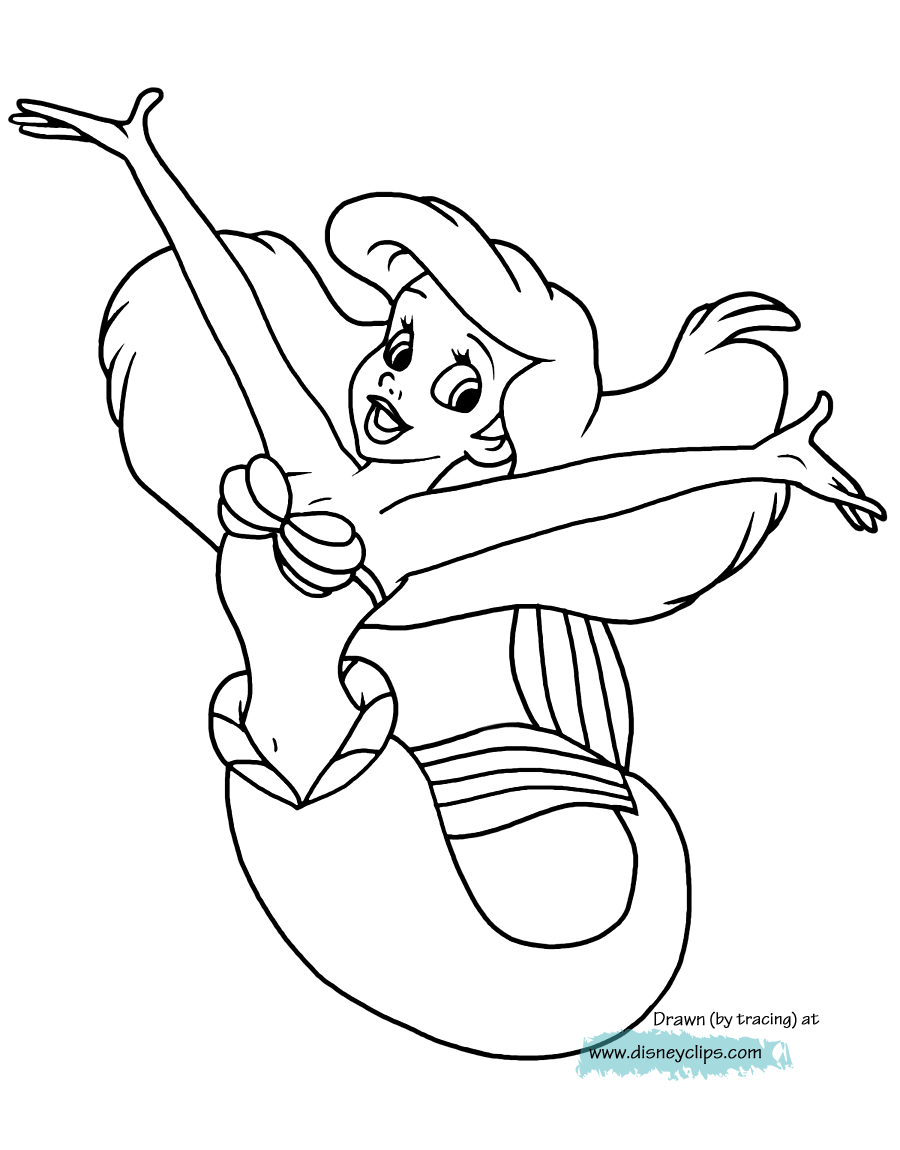 34 Cute Coloring Pages Little Mermaid Printable 31