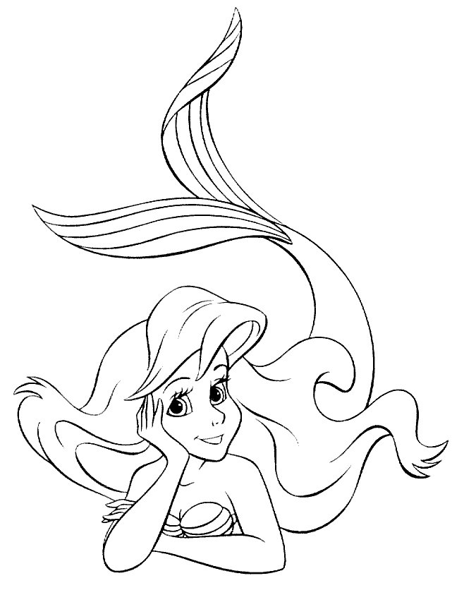 34 Cute Coloring Pages Little Mermaid Printable 33