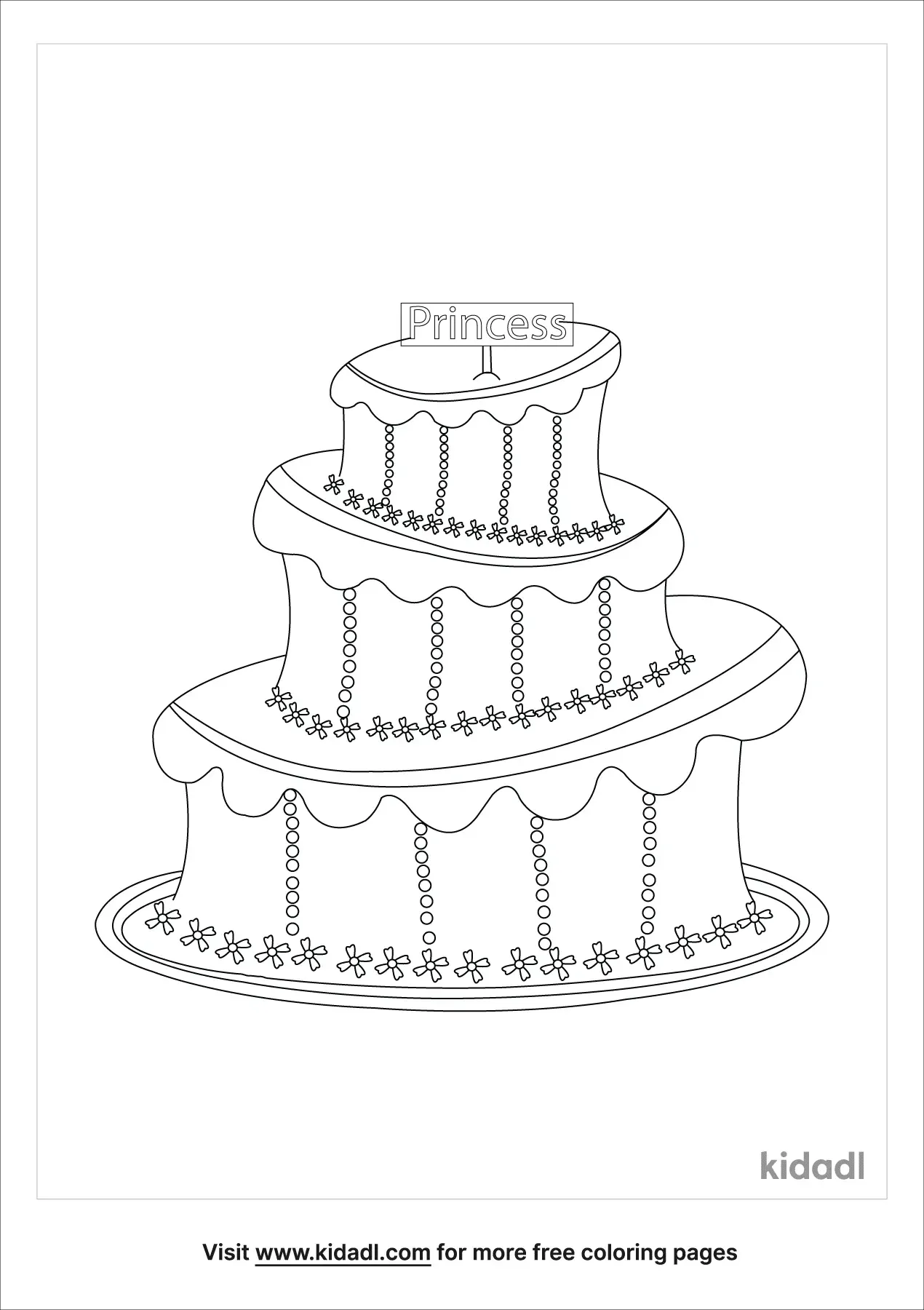 34 Delightful Wedding Cake Coloring Pages Printable 19