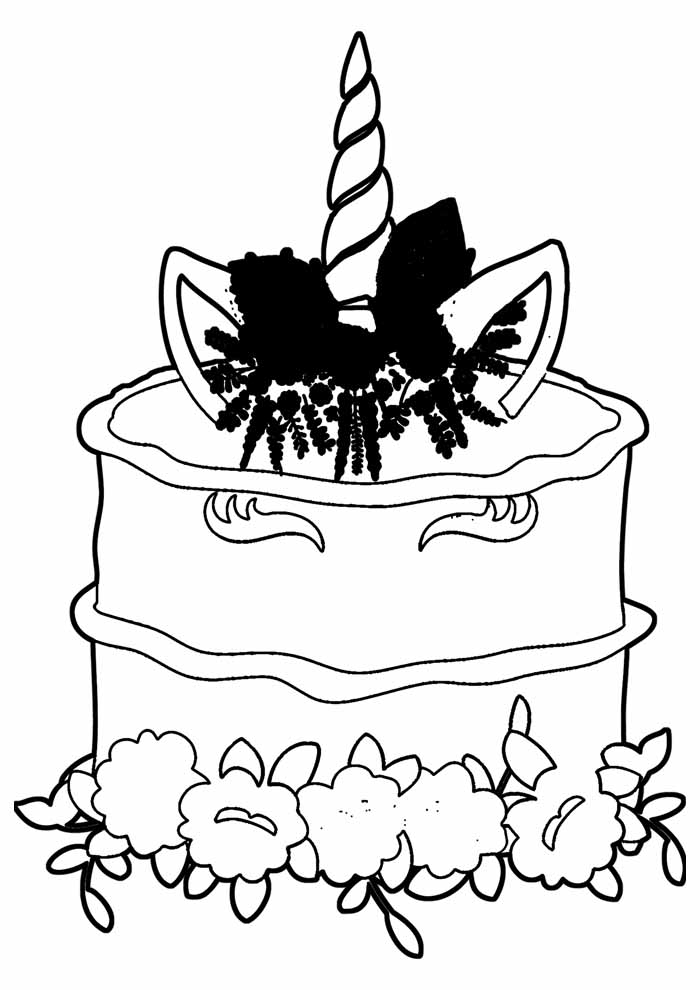 34 Delightful Wedding Cake Coloring Pages Printable 23