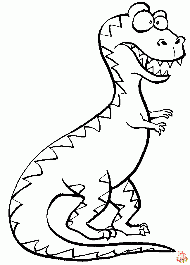 34 Dinosaur Clipart Coloring Pages Printable 11