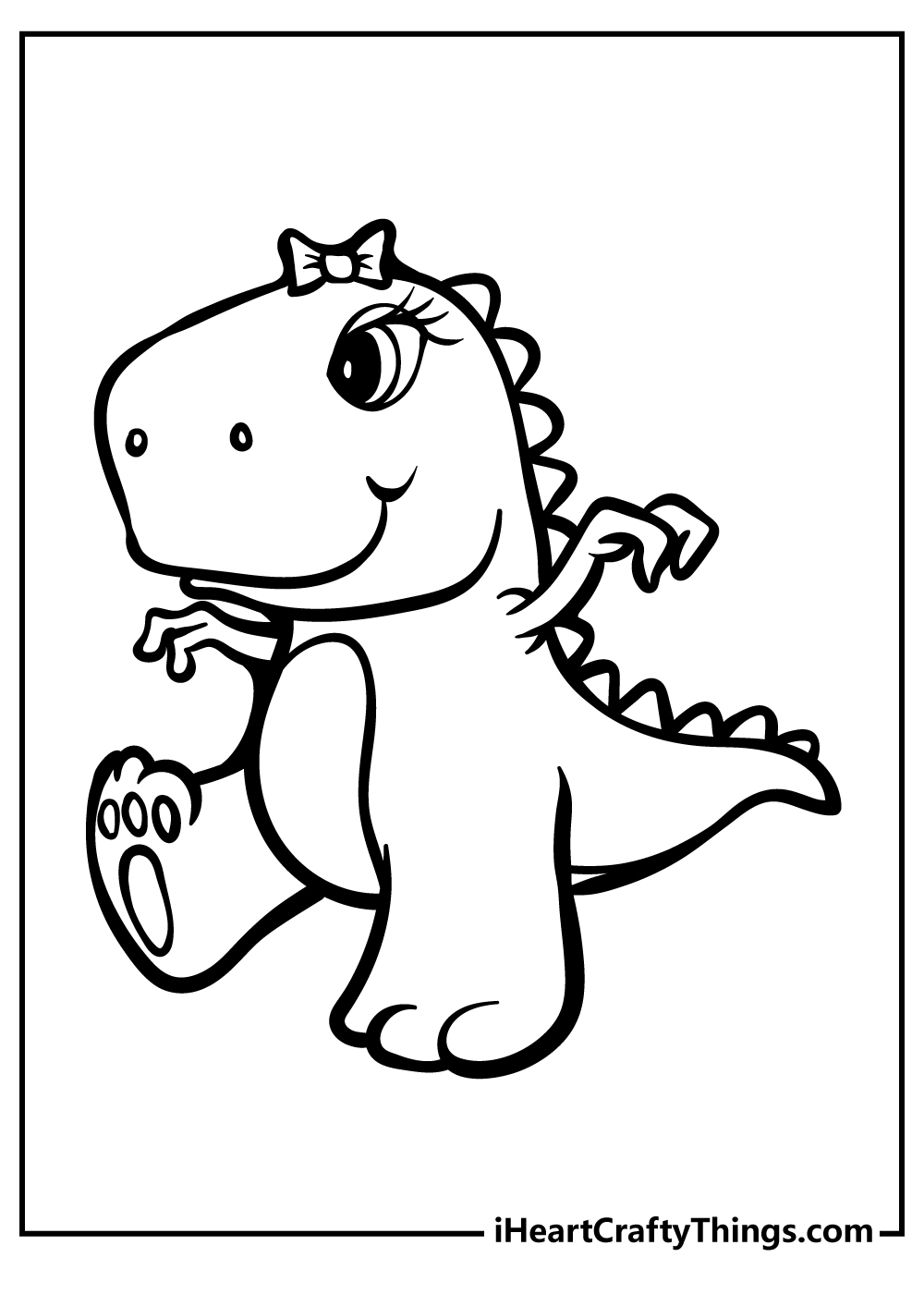 34 Dinosaur Clipart Coloring Pages Printable 17